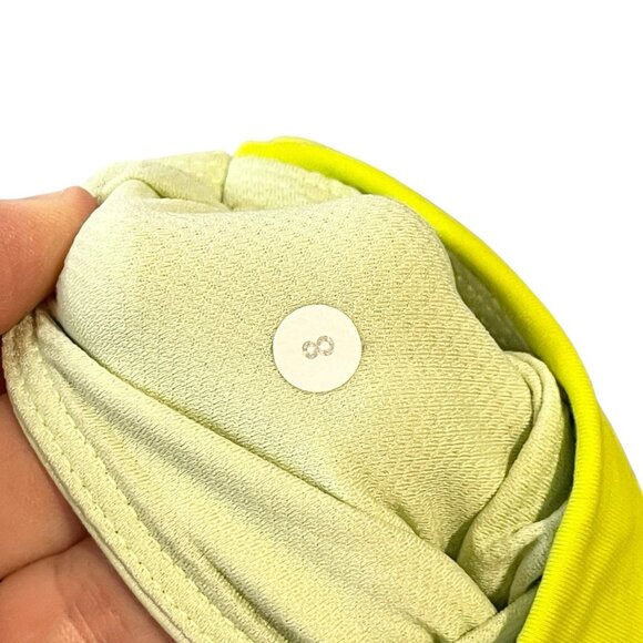 Lululemon Chase Me Crops Black Green Athletic Leggings Womens Size 8 - Picture 5 of 5